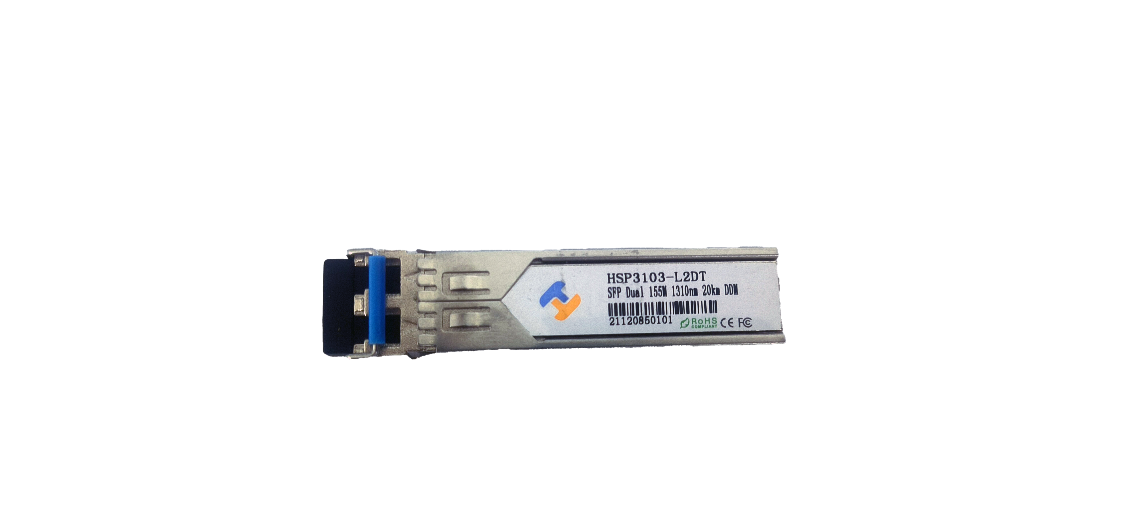 Single-port 100Mbps SFP optical module, single-mode, dual-fiber, 1310nm, 20KM