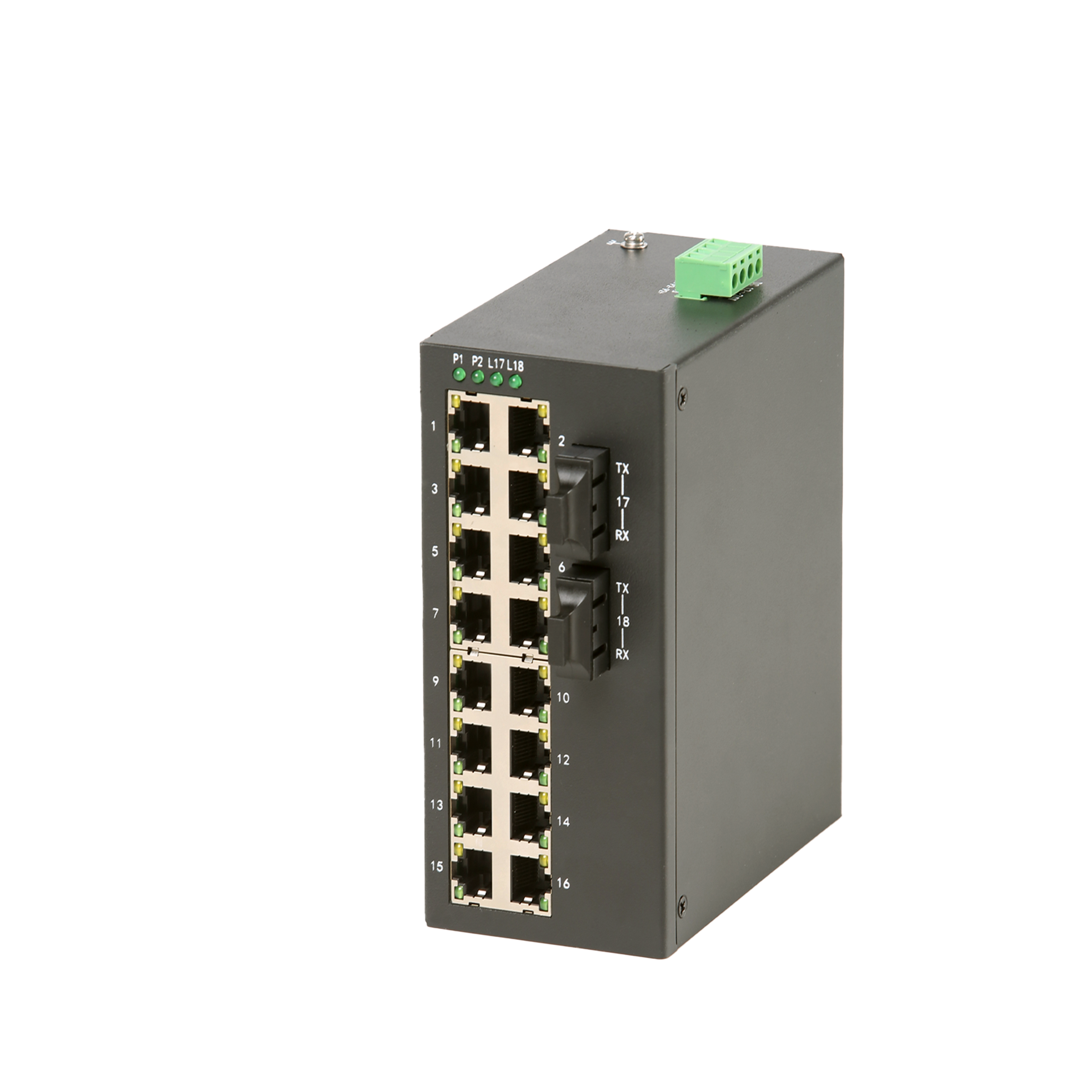 Industrial-grade 100Mbps unmanaged DIN rail industrial Ethernet switch